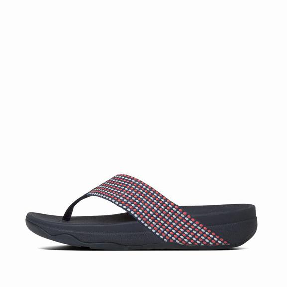 Sandales Entre-Doigts Femme Fitflop Surfa Textile Bleu Marine (WVS296480)
